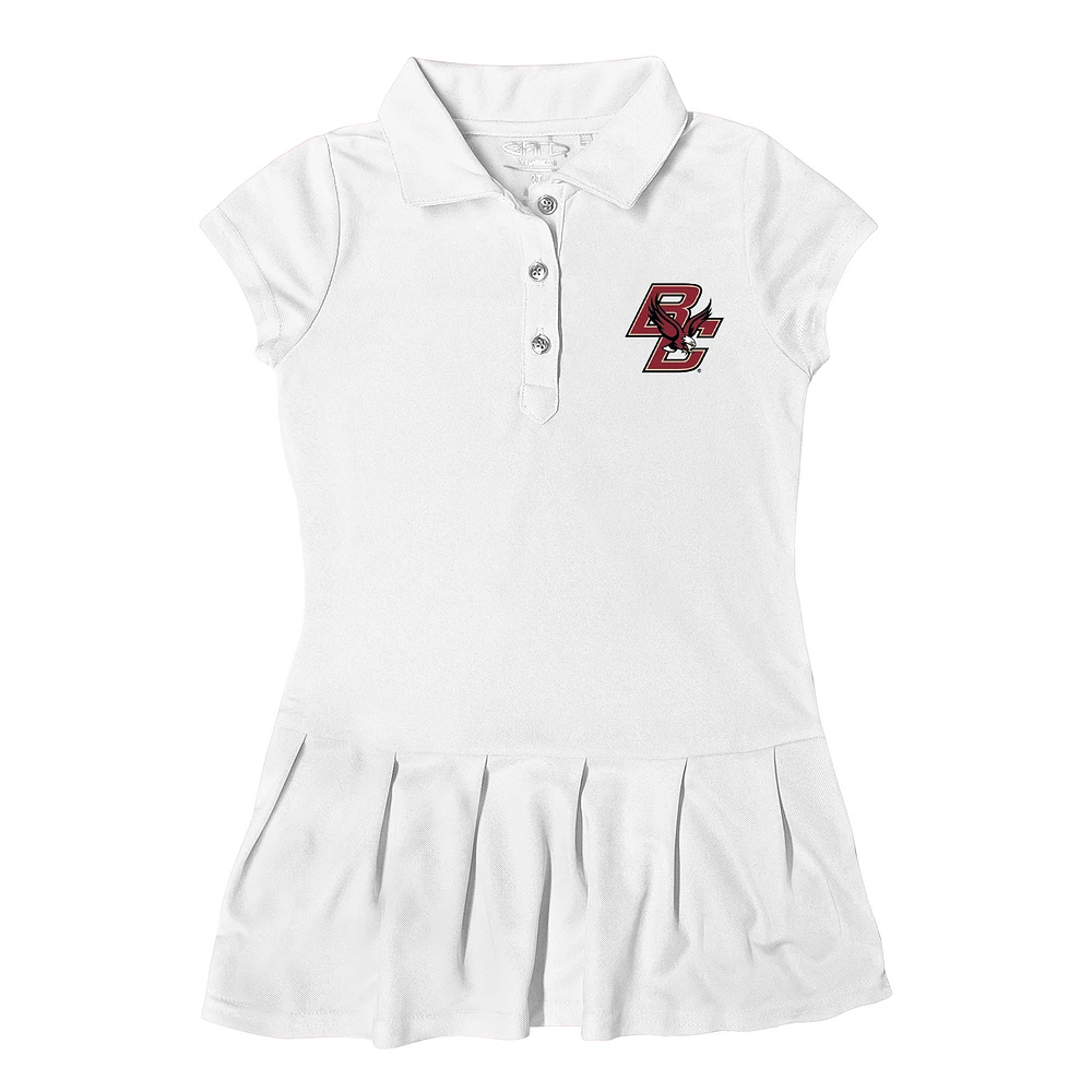 Girls Toddler Garb Boston College Eagles Caroline Cap Sleeve Polo Dress