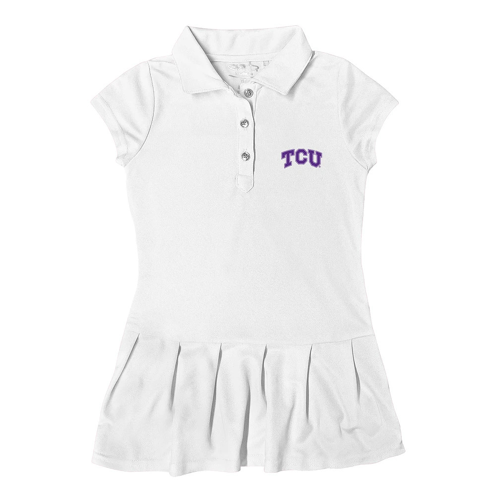 Girls Toddler Garb TCU Horned Frogs Caroline Cap Sleeve Polo Dress