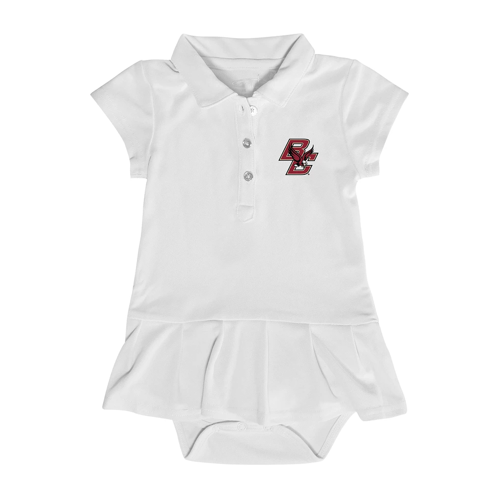 Girls Infant Garb Boston College Eagles Caroline Cap Sleeve Polo Dress