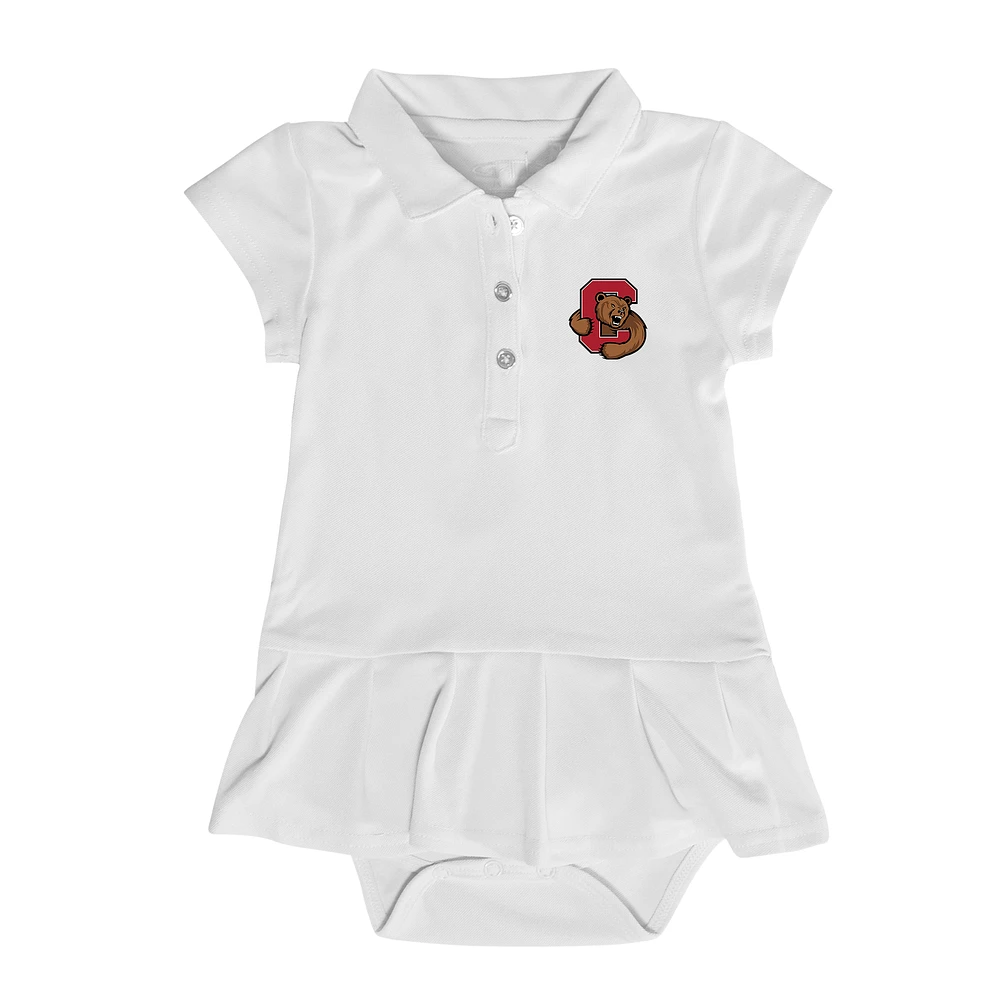 Girls Infant Garb Cornell Big Red Caroline Cap Sleeve Polo Dress