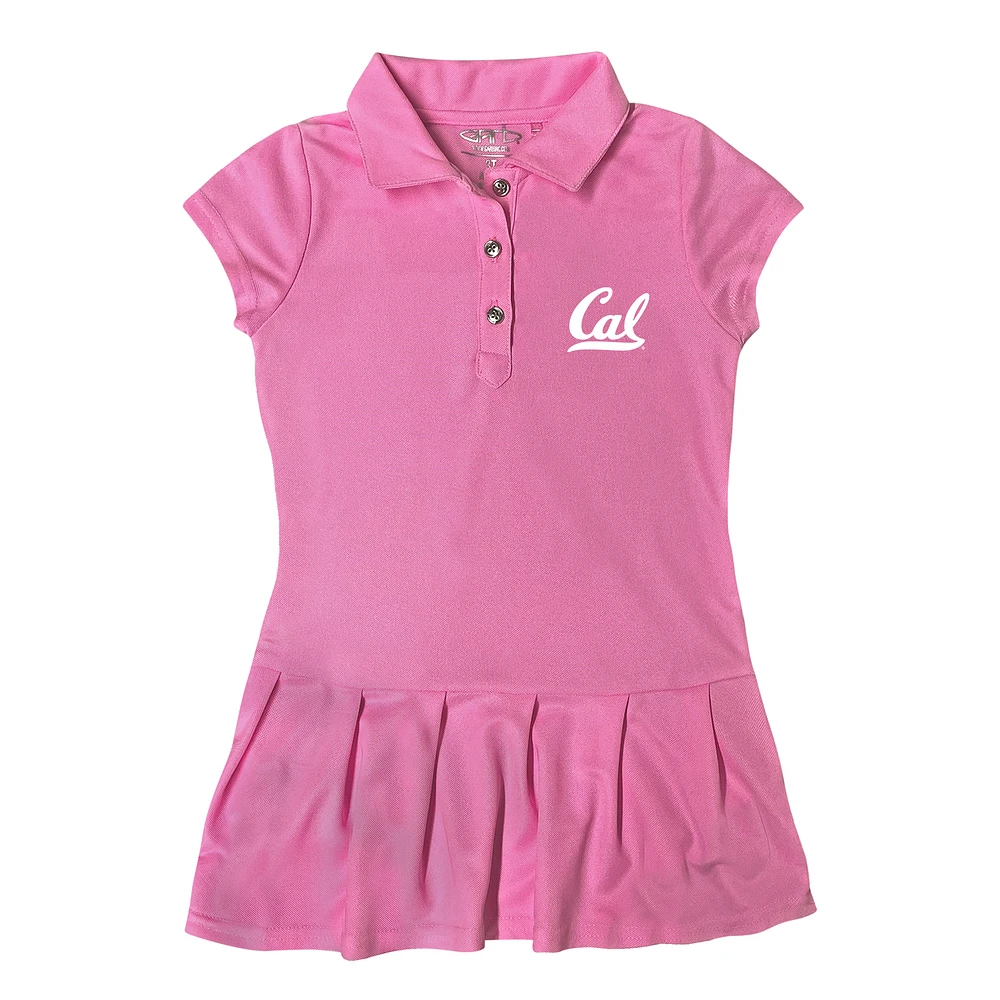 Girls Toddler Garb Pink Cal Bears Caroline Cap Sleeve Polo Dress