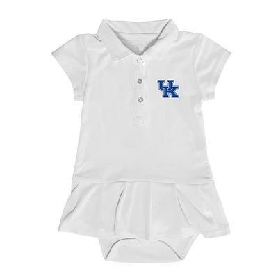 Girls Infant Garb White Kentucky Wildcats Caroline Cap Sleeve Polo Dress