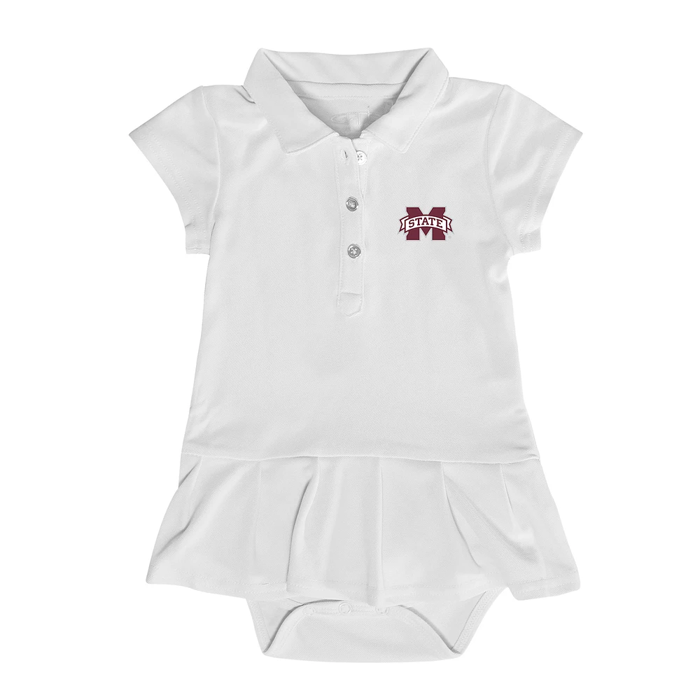 Girls Infant Garb Mississippi State Bulldogs Caroline Cap Sleeve Polo Dress