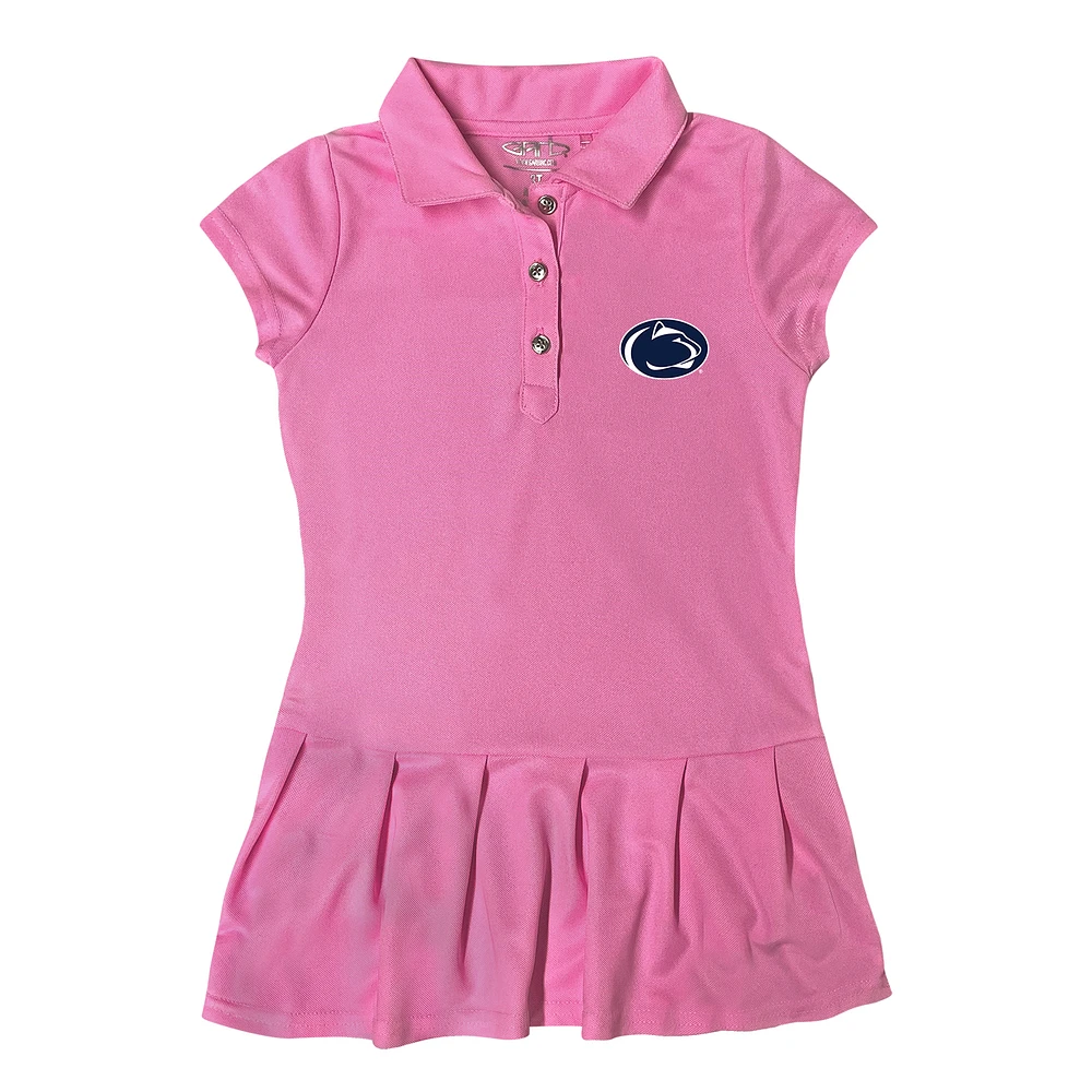 Girls Toddler Garb Pink Penn State Nittany Lions Caroline Cap Sleeve Polo Dress
