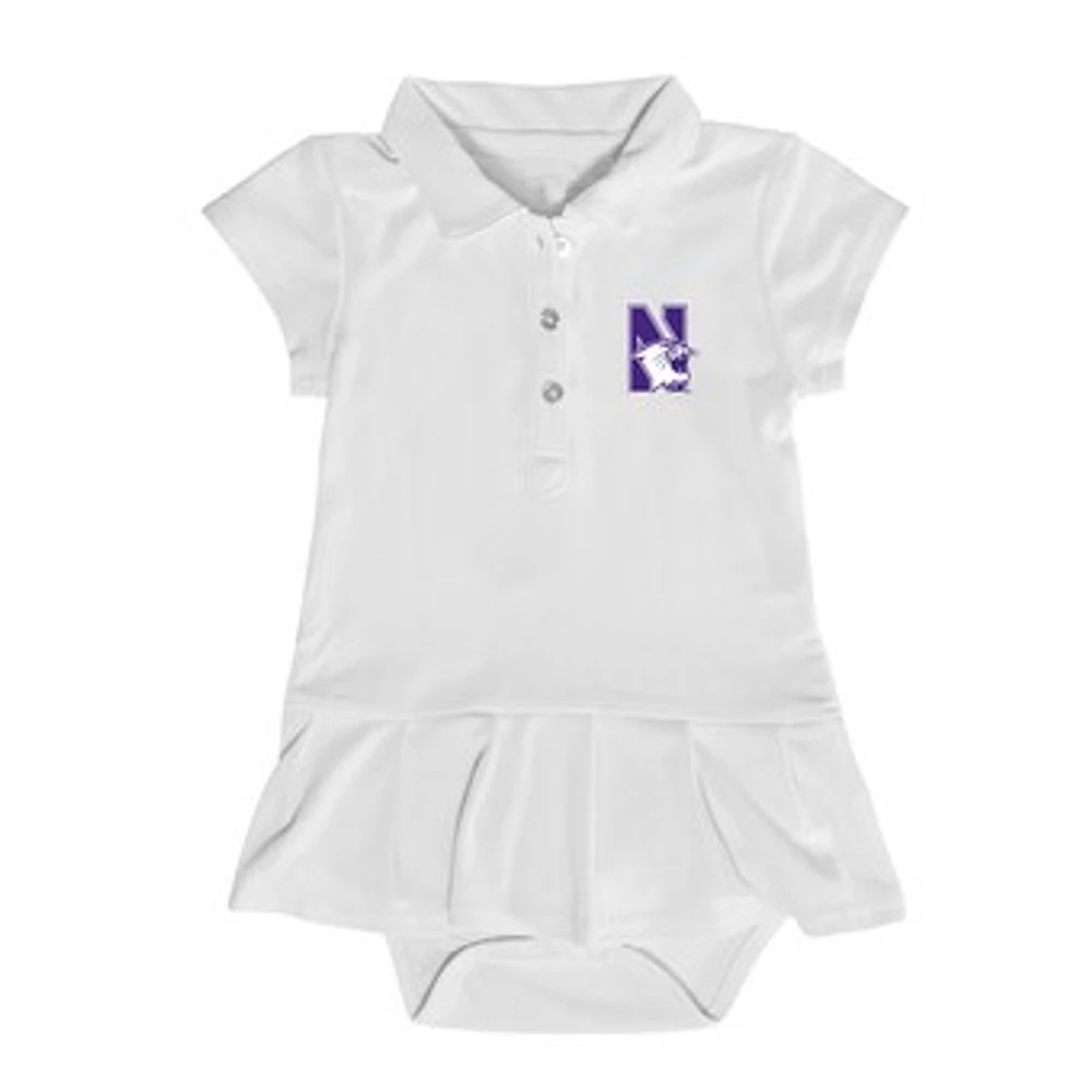 Girls Infant Garb Northwestern Wildcats Caroline Cap Sleeve Polo Dress