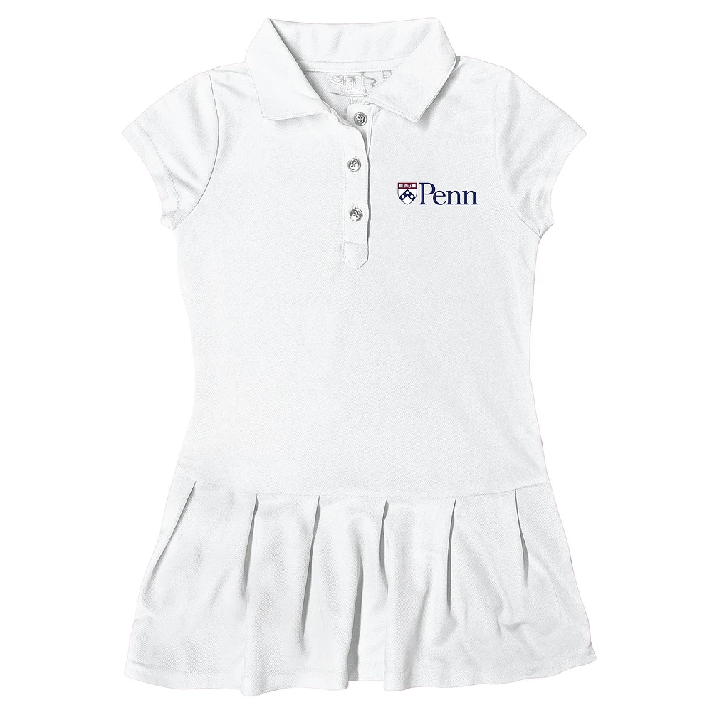 Girls Infant Garb Pennsylvania Quakers Caroline Cap Sleeve Polo Dress