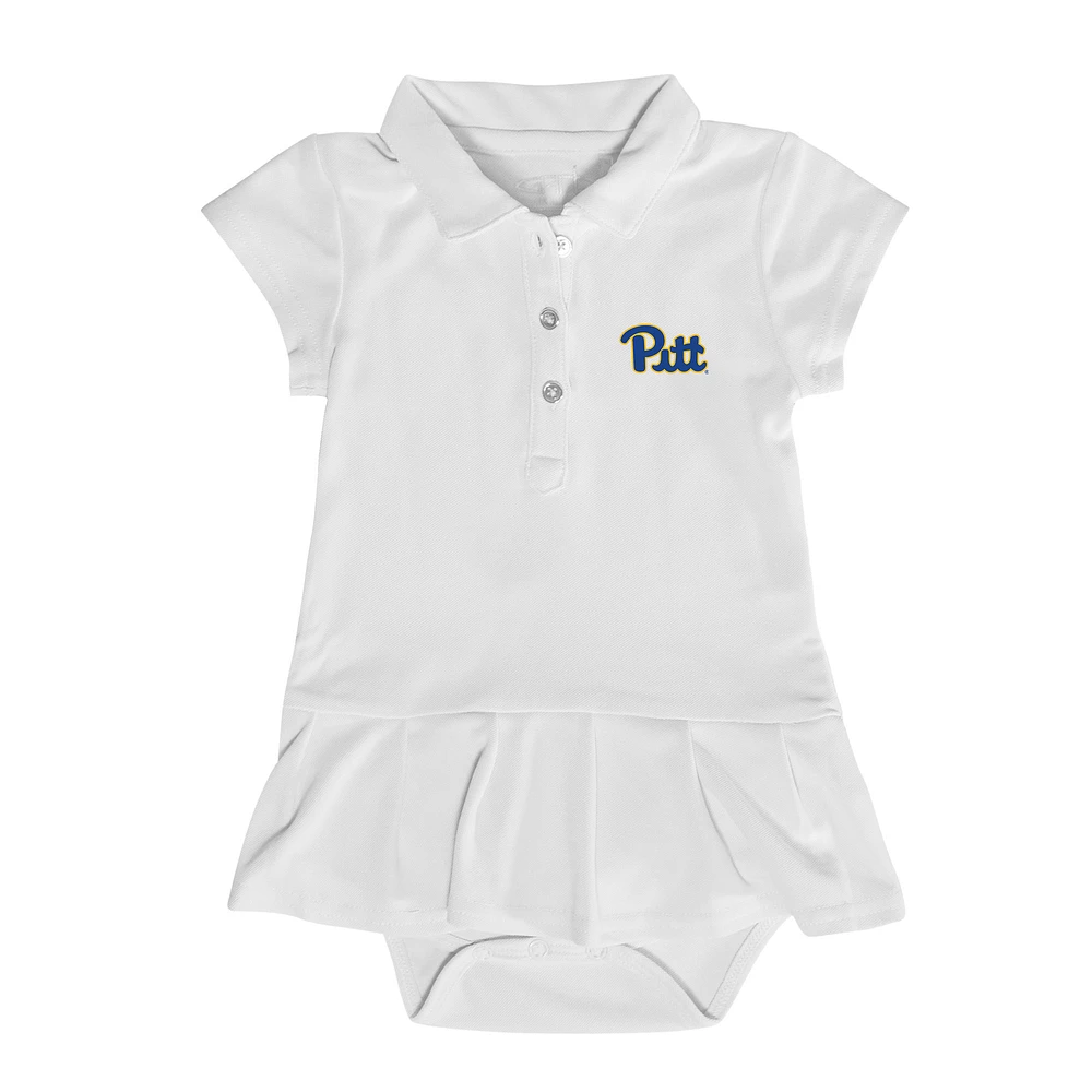 Girls Infant Garb Pitt Panthers Caroline Cap Sleeve Polo Dress
