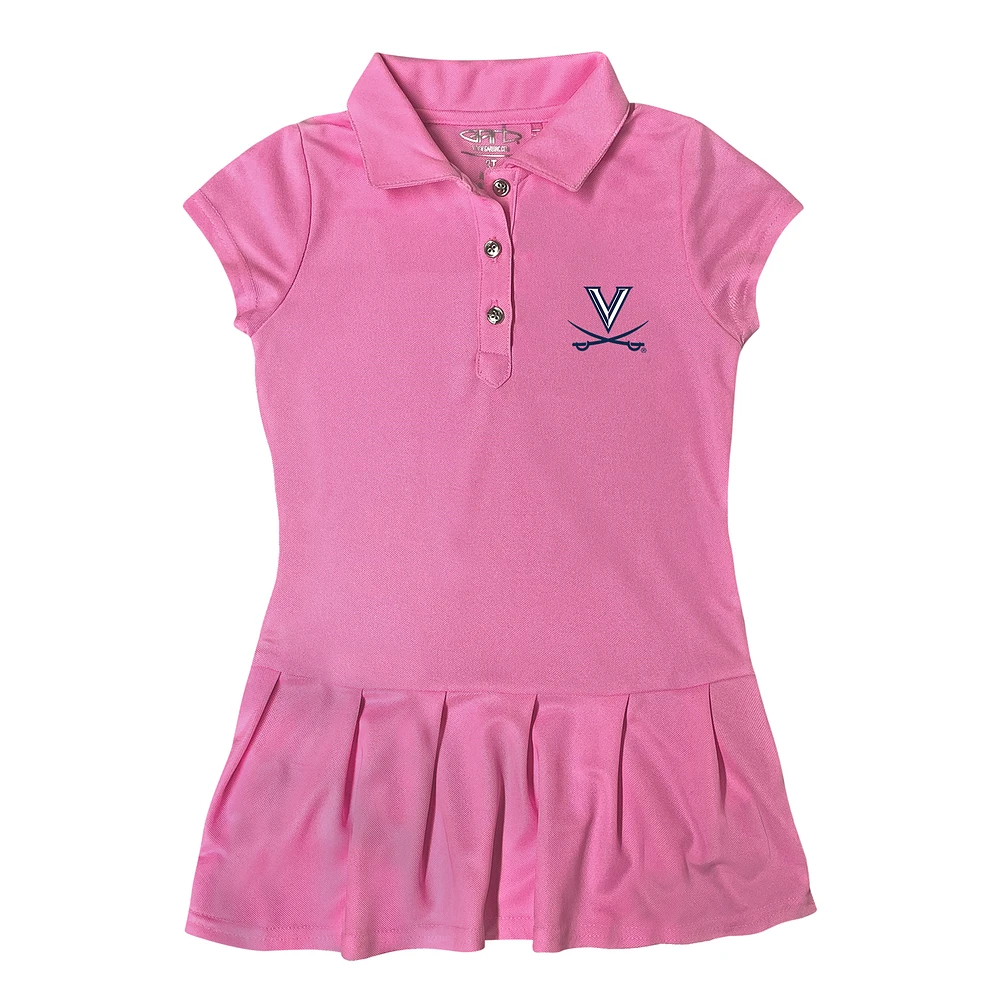 Girls Toddler Garb Pink Virginia Cavaliers Caroline Cap Sleeve Polo Dress