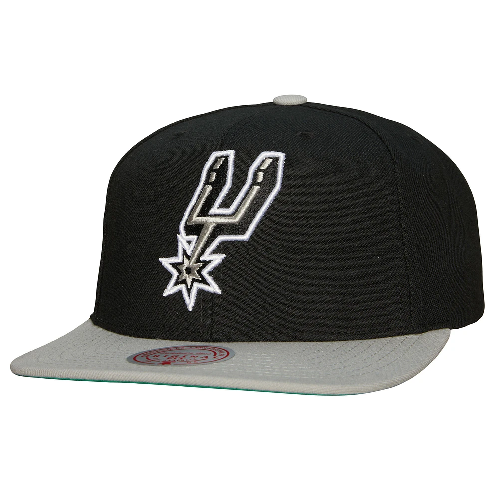 Men's Mitchell & Ness x Lids Black San Antonio Spurs Shady Snapback Hat