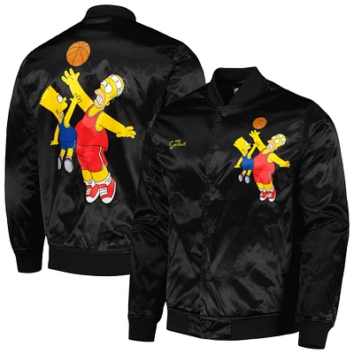 Men's Freeze Max The Simpsons Basketball Satin Full-Snap Jacket