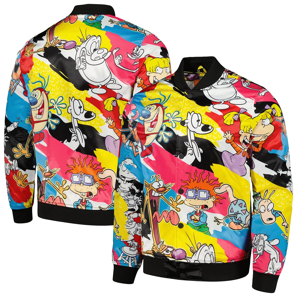Men's Freeze Max Nickelodeon Retro Graphic Satin Full-Snap Jacket