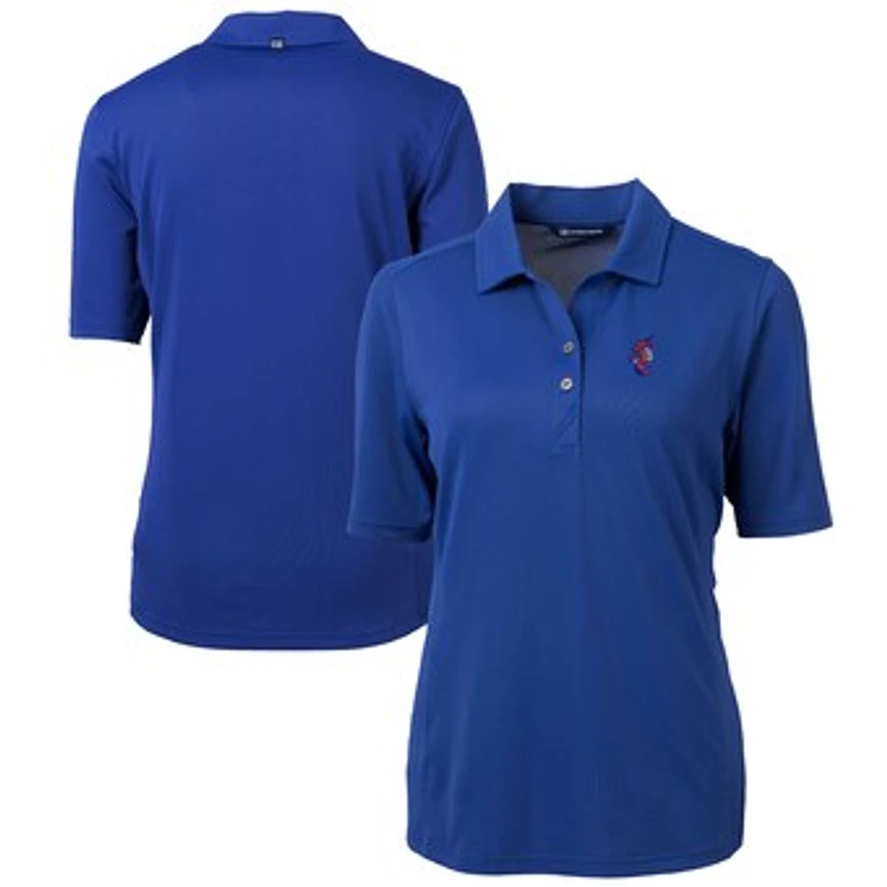 Women's Cutter & Buck Royal Florida Gators Swinging Gator DryTec Virtue Eco Pique Recycled Polo
