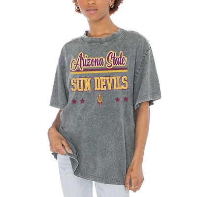 Women's Gameday Couture Gray Arizona State Sun Devils Here To Play Oversized T-Shirt