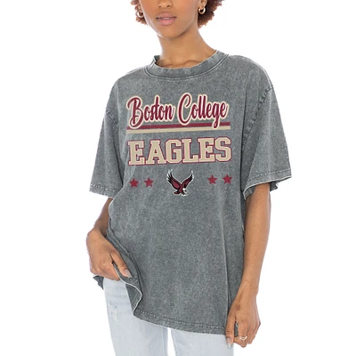 Women's Gameday Couture Gray Boston College Eagles Here To Play Oversized T-Shirt