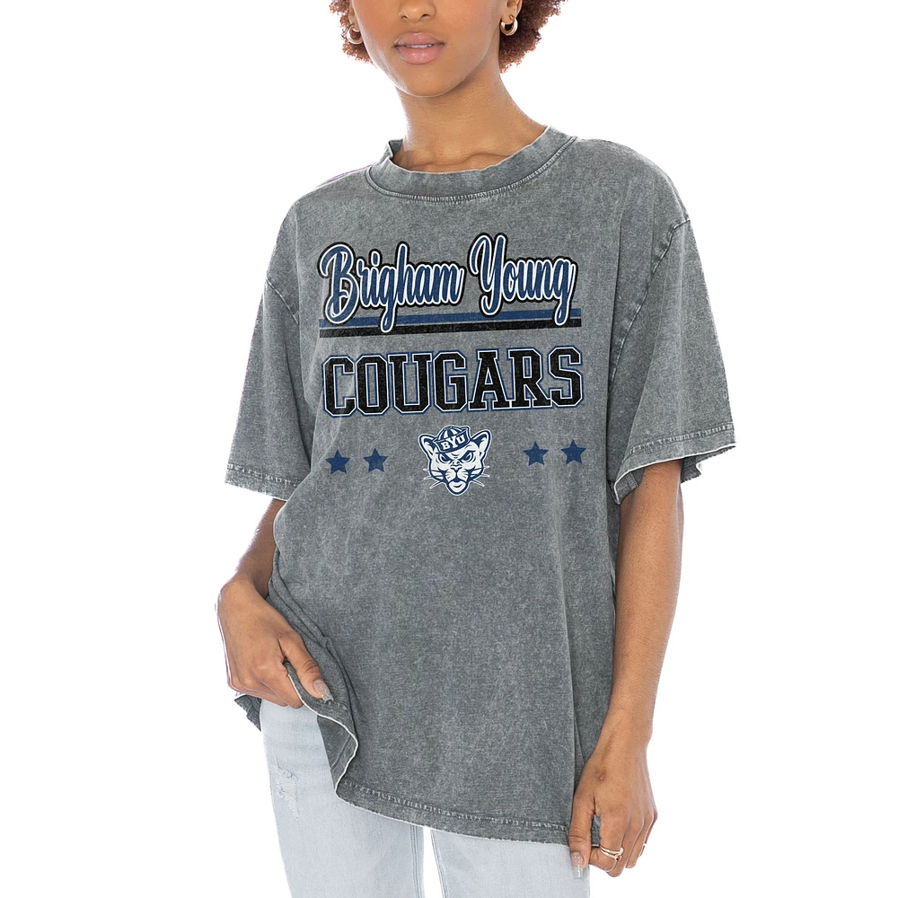 Women's Gameday Couture Gray BYU Cougars Here To Play Oversized T-Shirt