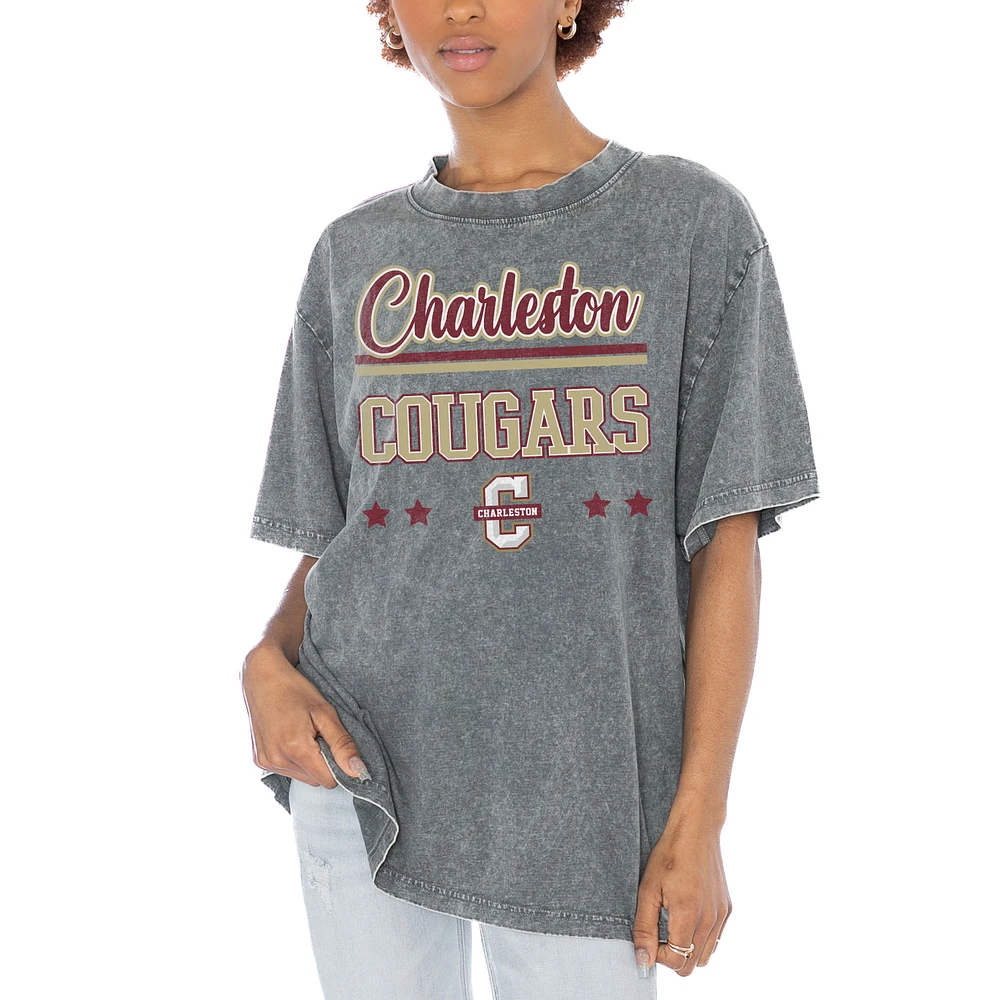 Women's Gameday Couture Gray Charleston Cougars Here To Play Oversized T-Shirt