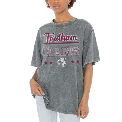 Women's Gameday Couture Gray Fordham Rams Here To Play Oversized T-Shirt