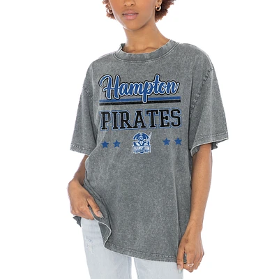 Women's Gameday Couture Gray Hampton Pirates Here To Play Oversized T-Shirt