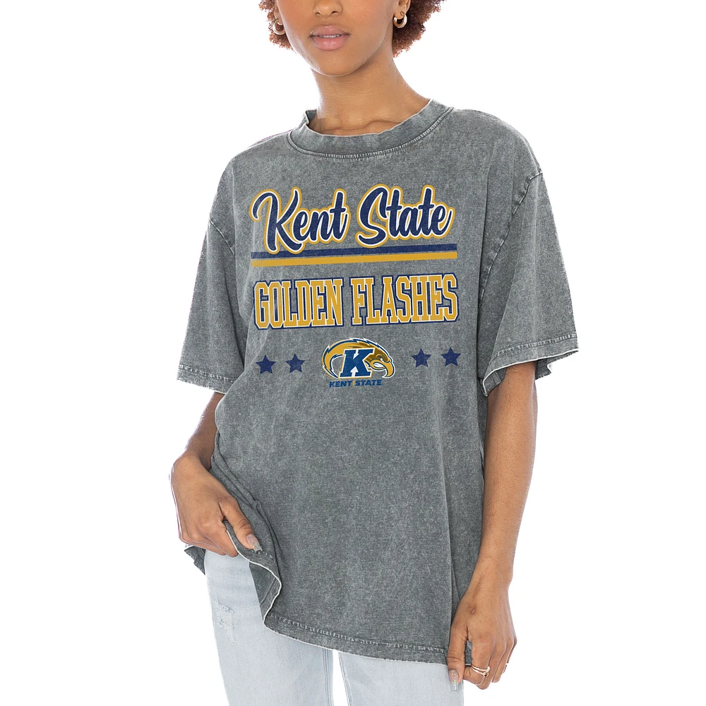 Women's Gameday Couture Gray Kent State Golden Flashes Here To Play Oversized T-Shirt