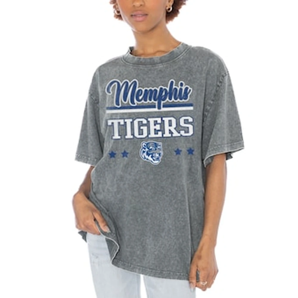 Women's Gameday Couture Gray Memphis Tigers Here To Play Oversized T-Shirt
