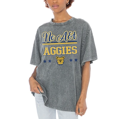 Women's Gameday Couture Gray North Carolina A&T Aggies Here To Play Oversized T-Shirt
