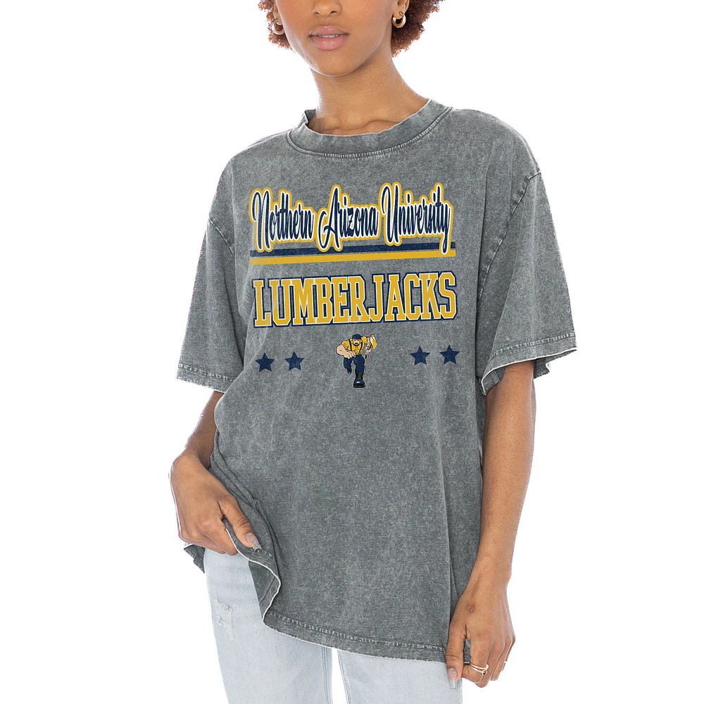Women's Gameday Couture Gray Northern Arizona Lumberjacks Here To Play Oversized T-Shirt