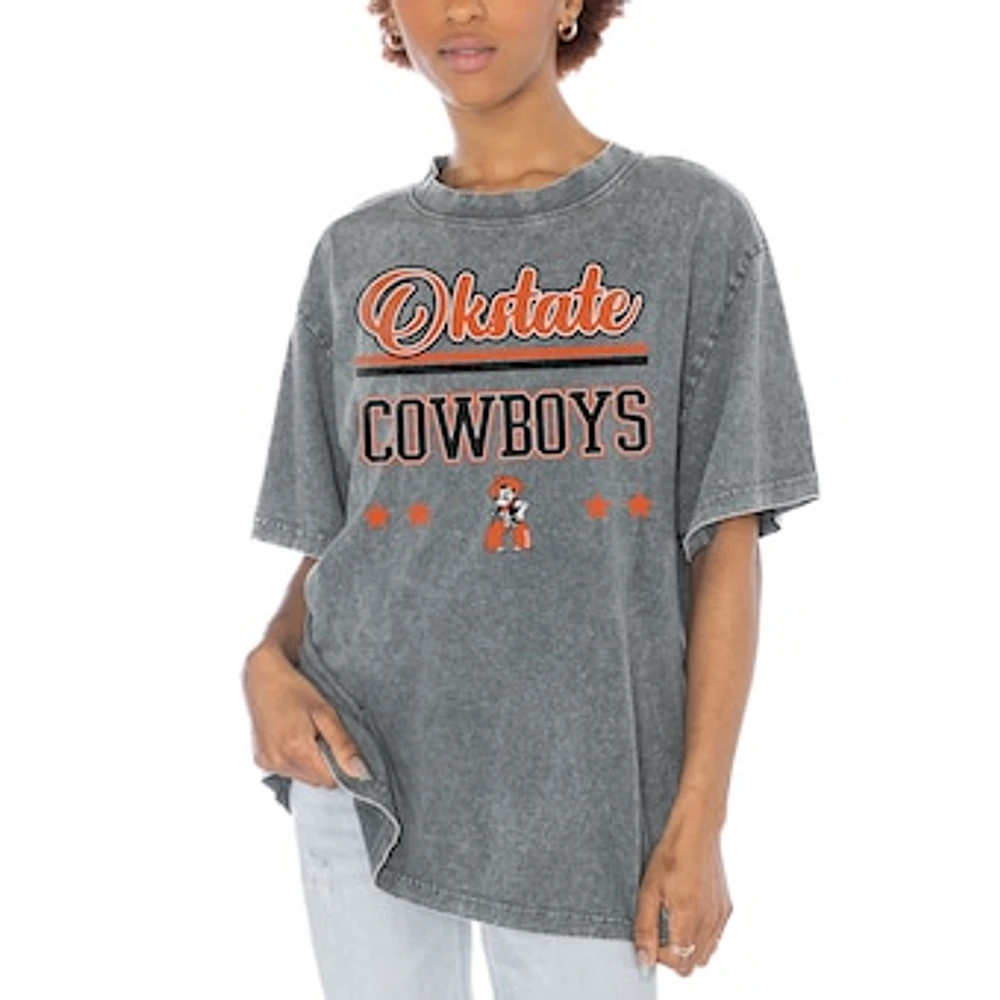 Women's Gameday Couture Gray Oklahoma State Cowboys Here To Play Oversized T-Shirt