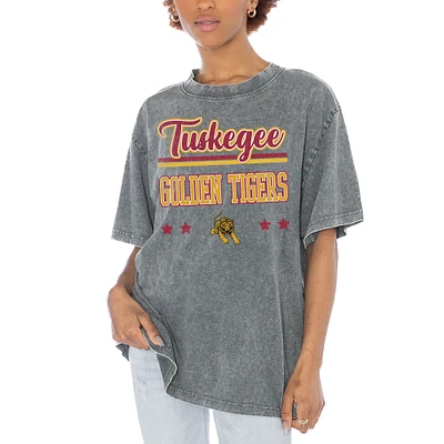 Women's Gameday Couture Gray Tuskegee Golden Tigers Here To Play Oversized T-Shirt