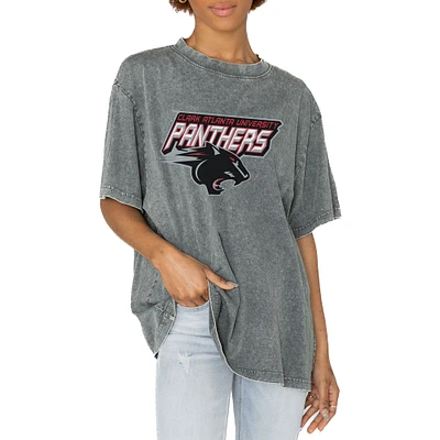 Women's Gameday Couture Gray Clark Atlanta University Panthers Solid Defense Oversized T-Shirt