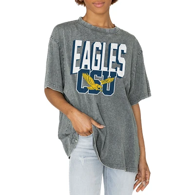 Women's Gameday Couture Gray Coppin State Eagles Solid Defense Oversized T-Shirt