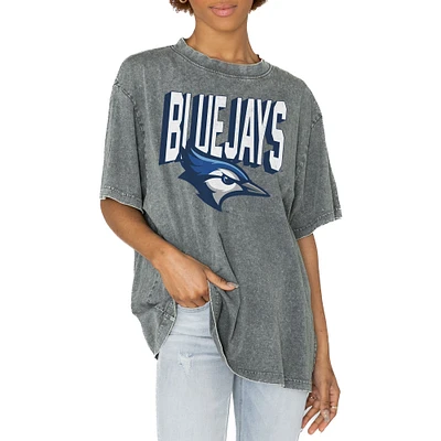 Women's Gameday Couture Gray Creighton Bluejays Solid Defense Oversized T-Shirt