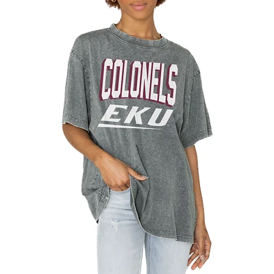 Women's Gameday Couture Gray Eastern Kentucky Colonels Solid Defense Oversized T-Shirt