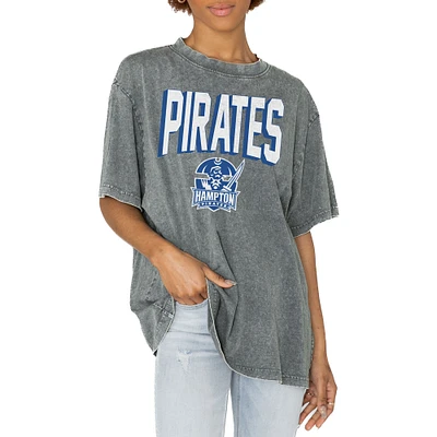 Women's Gameday Couture Gray Hampton Pirates Solid Defense Oversized T-Shirt