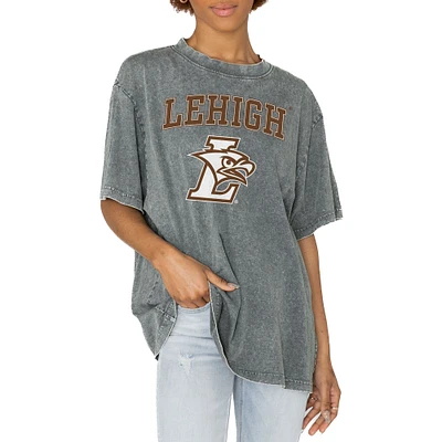 Women's Gameday Couture Gray Lehigh Mountain Hawks Solid Defense Oversized T-Shirt