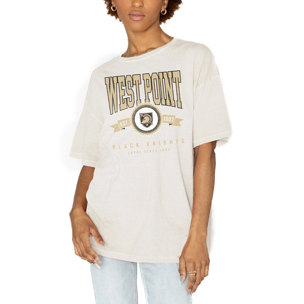 Women's Gameday Couture White Army Black Knights Get Goin' Oversized T-Shirt