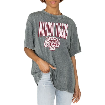 Women's Gameday Couture Gray Morehouse Maroon Tigers Solid Defense Oversized T-Shirt