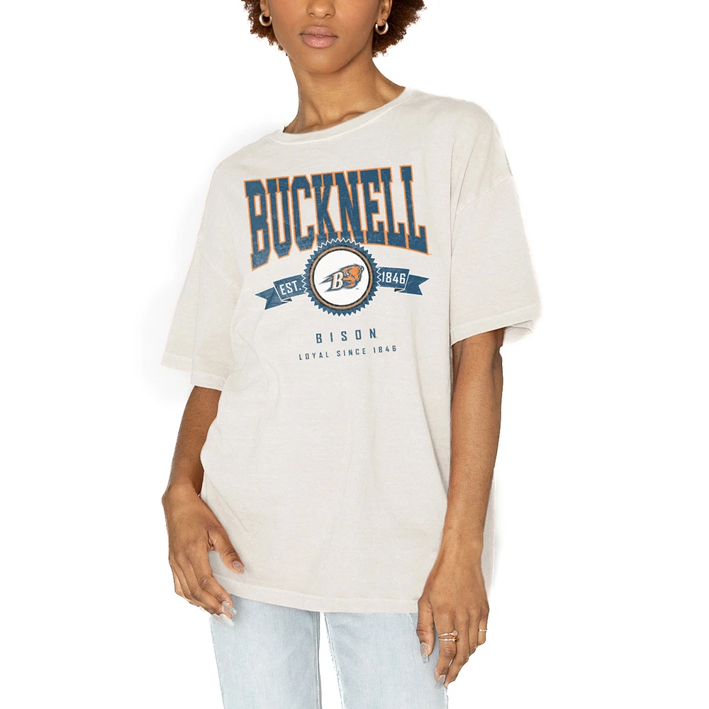 Women's Gameday Couture White Bucknell Bison Get Goin' Oversized T-Shirt