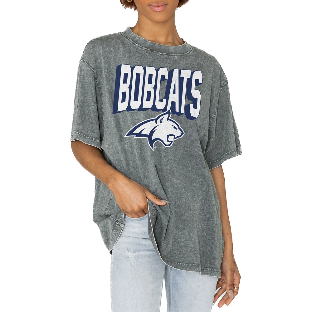 Women's Gameday Couture Gray Montana State Bobcats Solid Defense Oversized T-Shirt