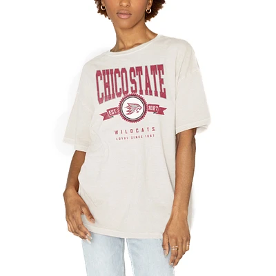 Women's Gameday Couture White Cal State Chico Wildcats Get Goin' Oversized T-Shirt