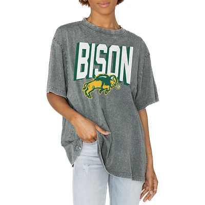 Women's Gameday Couture Gray NDSU Bison Solid Defense Oversized T-Shirt