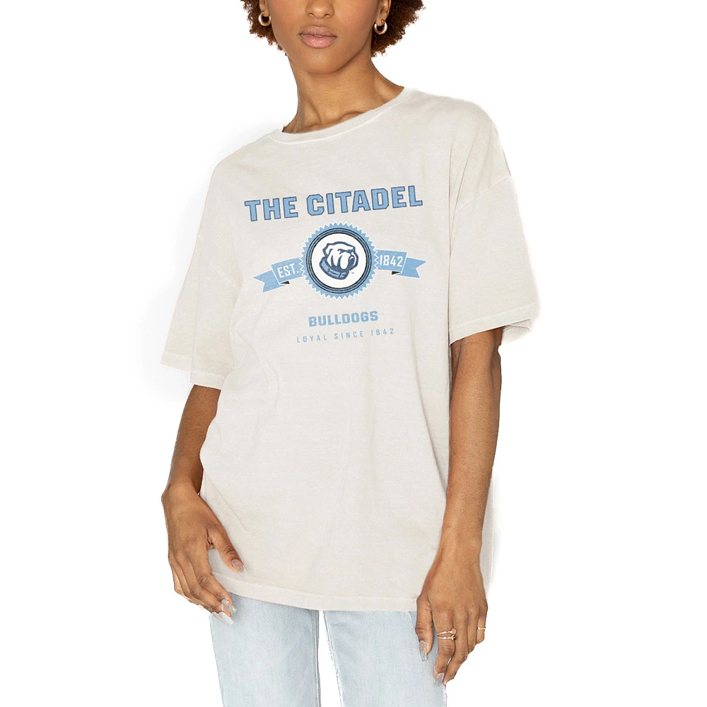 Women's Gameday Couture White Citadel Bulldogs Get Goin' Oversized T-Shirt