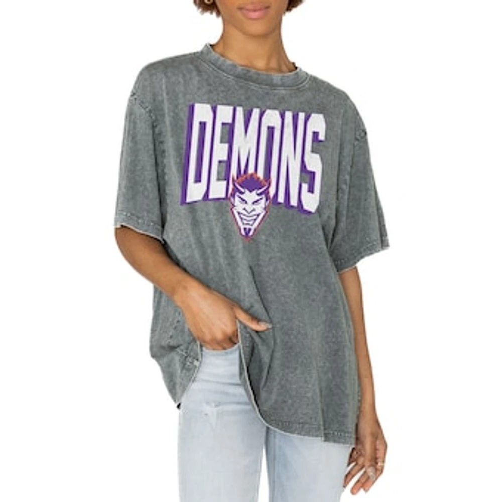 Women's Gameday Couture Gray Northwestern State Demons Solid Defense Oversized T-Shirt