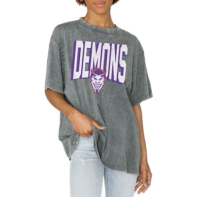 Women's Gameday Couture Gray Northwestern State Demons Solid Defense Oversized T-Shirt
