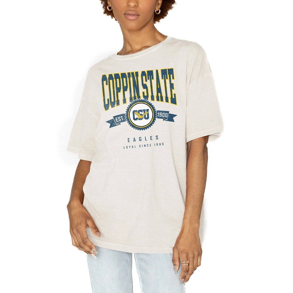 Women's Gameday Couture White Coppin State Eagles Get Goin' Oversized T-Shirt