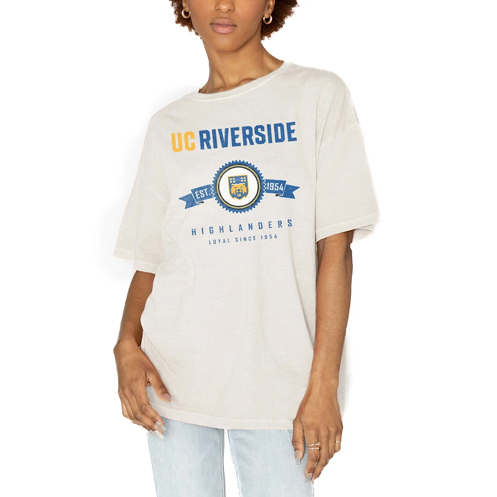 Women's Gameday Couture White UC Riverside Highlanders Get Goin' Oversized T-Shirt