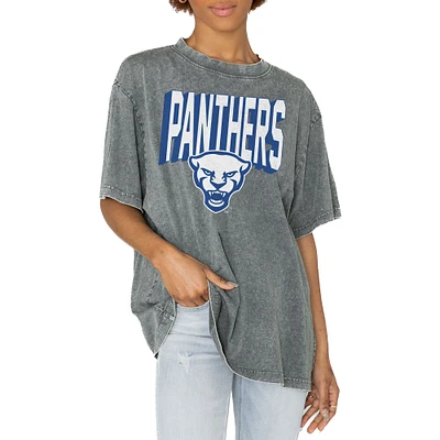 Women's Gameday Couture Gray Pitt Panthers Solid Defense Oversized T-Shirt
