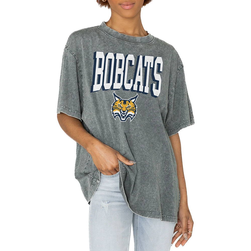 Women's Gameday Couture Gray Quinnipiac Bobcats Solid Defense Oversized T-Shirt