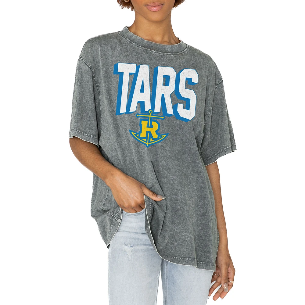 Women's Gameday Couture Gray Rollins College Tars Solid Defense Oversized T-Shirt