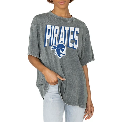 Women's Gameday Couture Gray Seton Hall Pirates Solid Defense Oversized T-Shirt