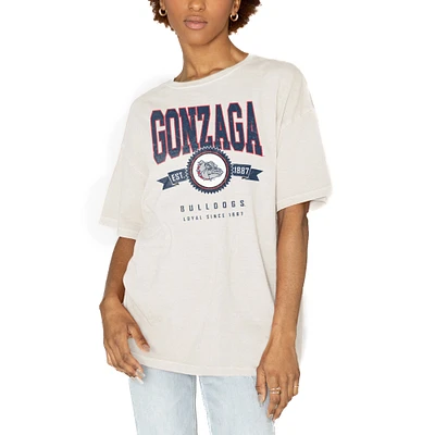 Women's Gameday Couture White Gonzaga Bulldogs Get Goin' Oversized T-Shirt